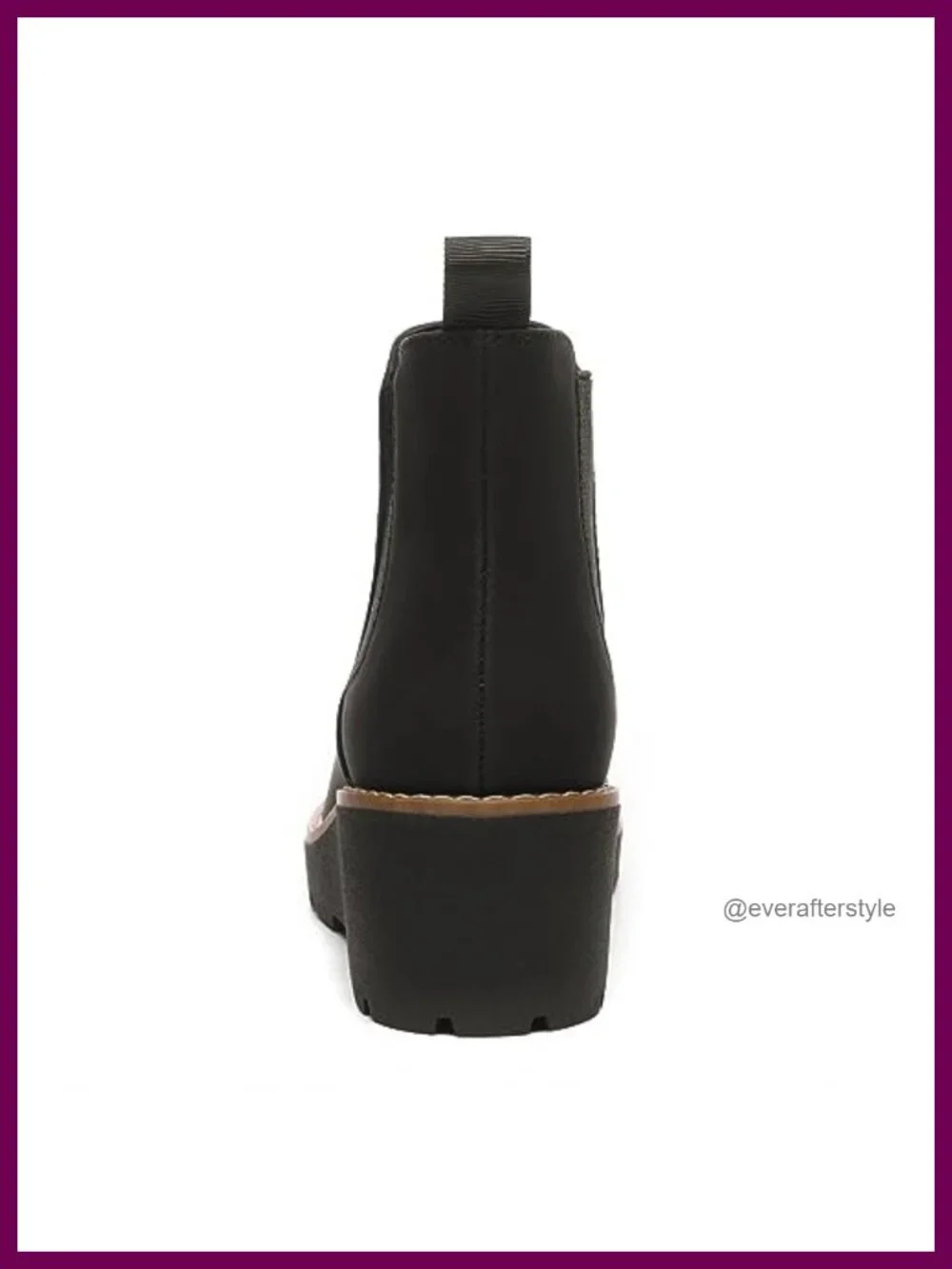 Vegan Leather Chelsea Wedge Boots Platform Lug Sole Slip On Ankle Booties